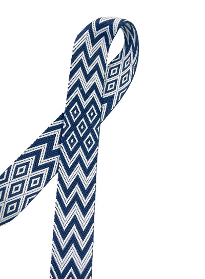 chevron bag strap 38 mm - navy blue