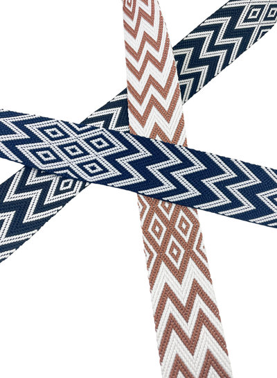 chevron bag strap 38 mm - navy blue
