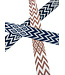 chevron tassenband 38 mm - marineblauw