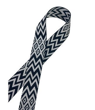 M. chevron bag strap 38 mm - black white