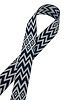 M. chevron bag strap 38 mm - black white