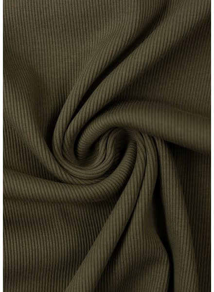 Swafing khaki rib - cuff fabric 1 meter wide