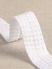 M. waffle cotton bias - 27 mm - white - per meter