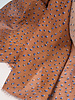 deadstock Rust and blue dots - beautiful chiffon with a thread of lurex