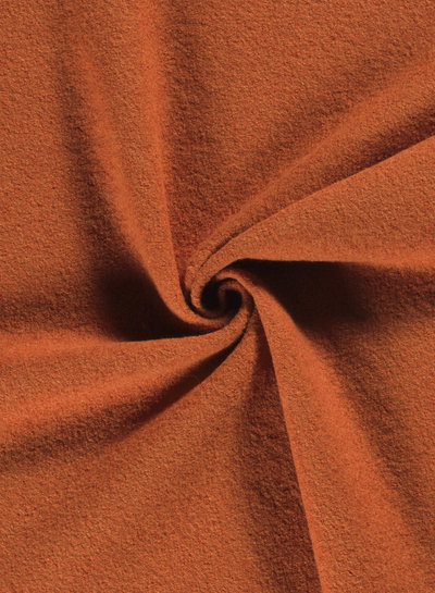 burnt orange gekookte wol