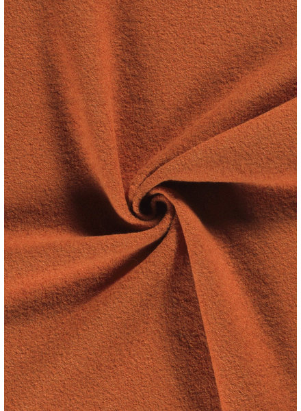 burnt orange boiled wool