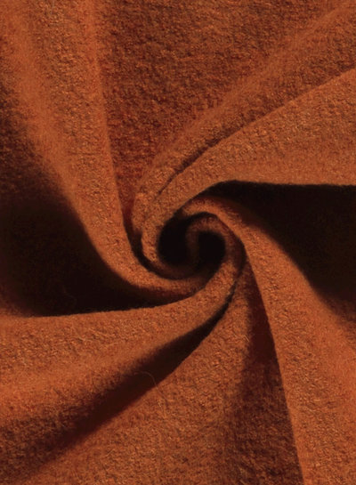 burnt orange boiled wool