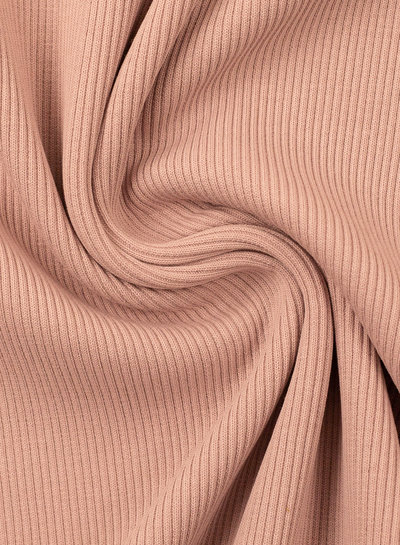 Swafing oudroze - extra stevige boordstof met ribbel - 1 meter breedte