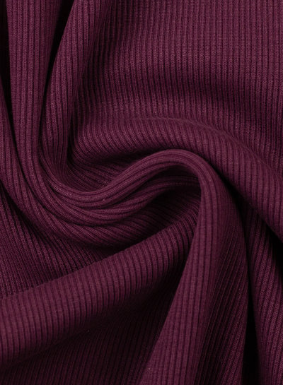 Swafing plum - extra sturdy ribbing with ribbing - 1 meter width