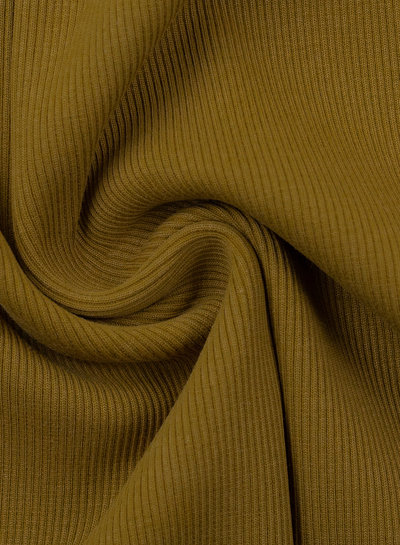 Swafing mustard - extra sturdy ribbing with rib - 1 meter width