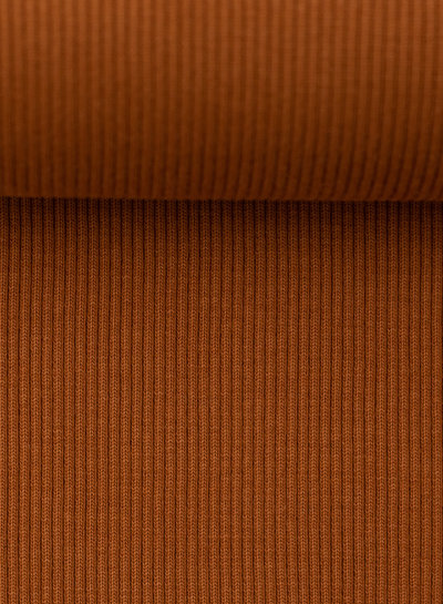Swafing cognac - extra sturdy ribbing with rib - 1 meter width