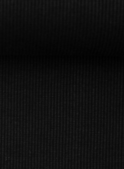 Swafing black- extra firm ribbing with rib - 1 meter width