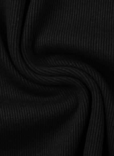 Swafing black- extra firm ribbing with rib - 1 meter width