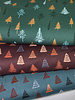 M. pine trees brown - cotton - christmas