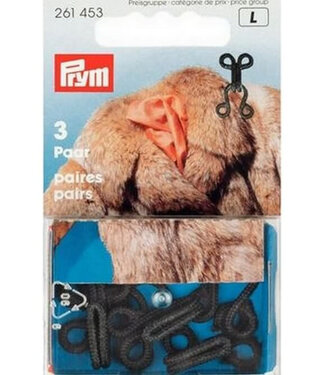 Prym bont haken en ogen - zwart - 3 sets