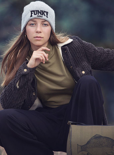 See You at Six Corduroy - Wide Rib - Liquorice Gray