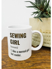 M SEWING GIRL - mug