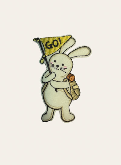 cheering rabbit - ironable application