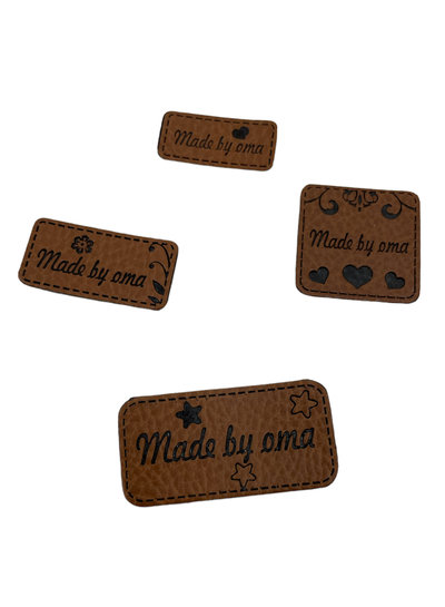 M. Made by grandma - imitation leather - sewing labels