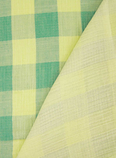 Katia fabrics lime green checks - muslin tetra