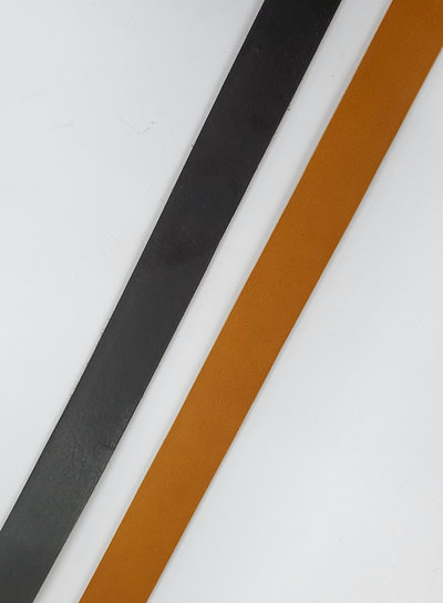 dark brown leather handles - 24 mm