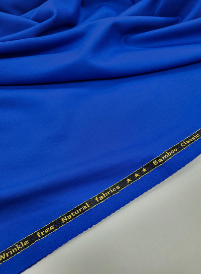cobalt supple fabric - no creases - bamboo