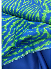 M blue green zebra print - viscose