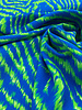 M. blauw groen zebra print - viscose