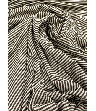 Madeline taupe stripes - bamboo jersey