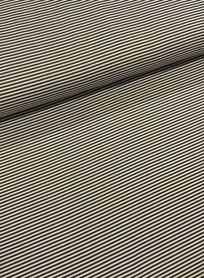 Madeline taupe stripes bamboo jersey