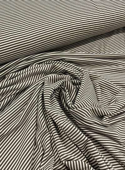 Madeline taupe stripes bamboo jersey