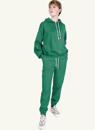 grasgroen - dikke jogging, zacht opgeruwd aan de binnenkant n