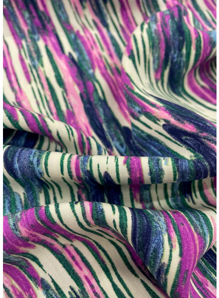 M lilac artistic stripes - viscose