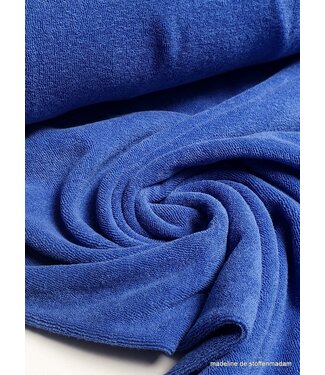 cobalt blue sponge - stretch terry cloth