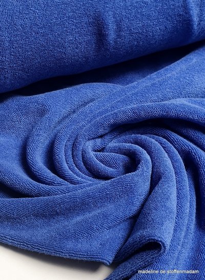 cobalt blue sponge - stretch terry cloth