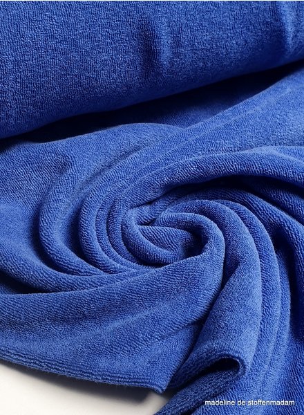 cobalt blue sponge - stretch terry cloth