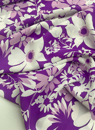 M. purple flowers - flowing voile