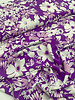 M. paarse bloemen - soepelvallende voile