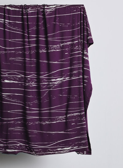 Mind The Maker plum Stray Lines - viscose jersey