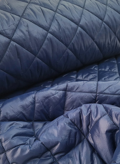 M. navy blue diamonds - quilted fabric - stepper