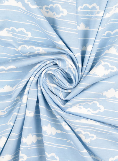 M. wolken blauw - tricot