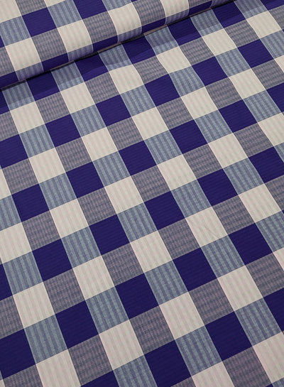 Bittoun purple pink tartan print - smooth cotton