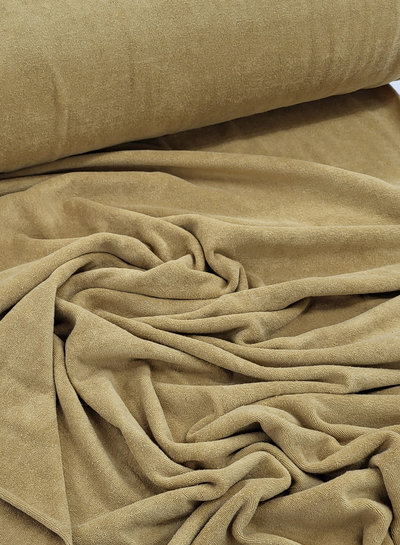 camel sponge / stretch terry cloth
