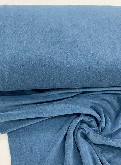 denim blue sponge - stretch terry cloth