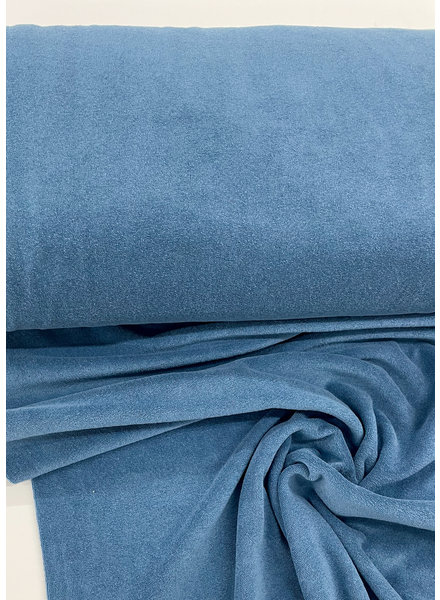 denim blue sponge - stretch terry cloth
