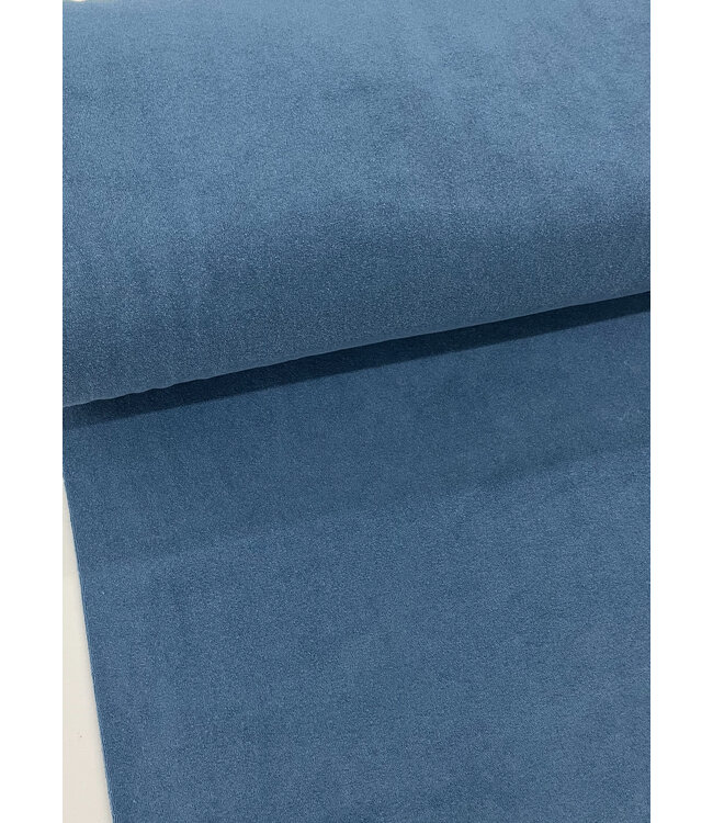 jeansblauw spons - rekbare badstof