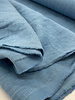 M. 100% washed linnen blauw