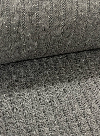 M. gray with lurex - soft knitted fabric