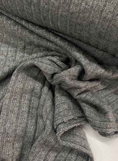 M. gray with lurex - soft knitted fabric