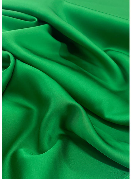 M. grass green viscose satin
